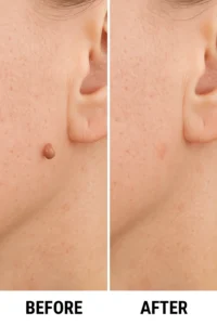 Skin tags removal Staffordshire before and after