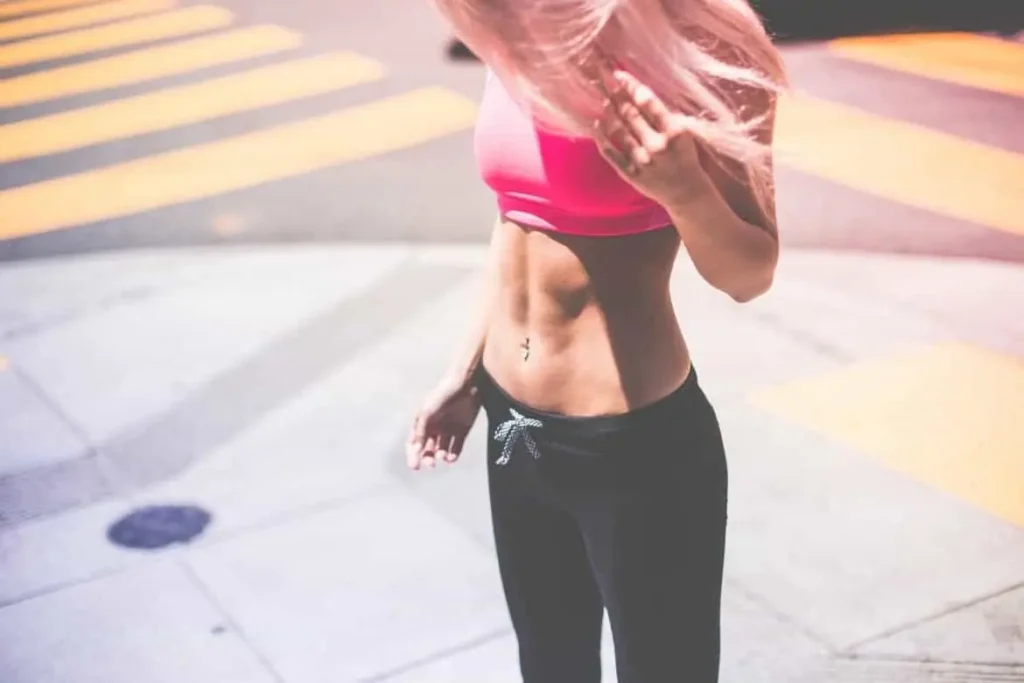 Woman with toned stomach after LA-EMS Body Sculpting Treatment Staffordshire