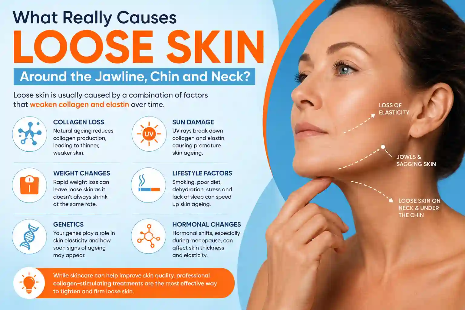 What Really Causes Loose Skin Around the Jawline, Chin and Neck Staffordshire?